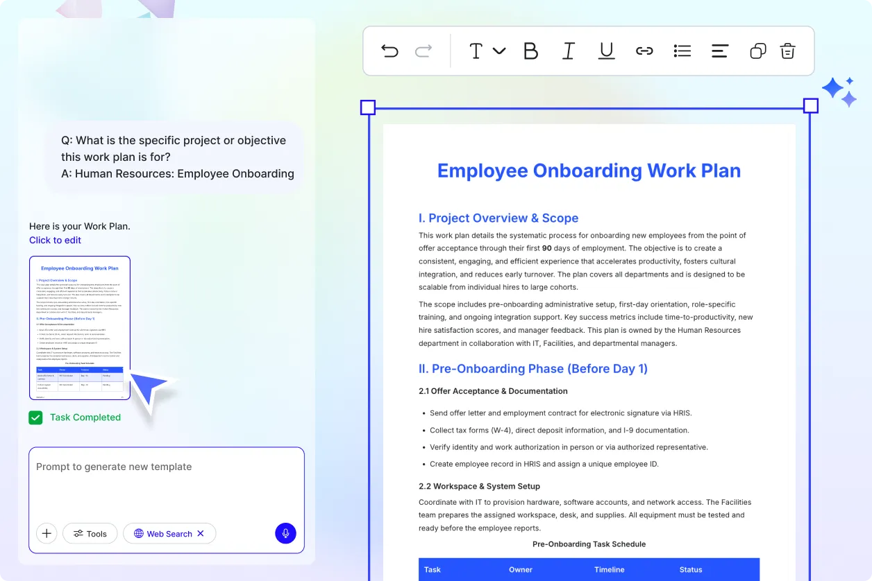 Free AI Work Plan Generator, Free Work Plan Maker [ No Signup ]